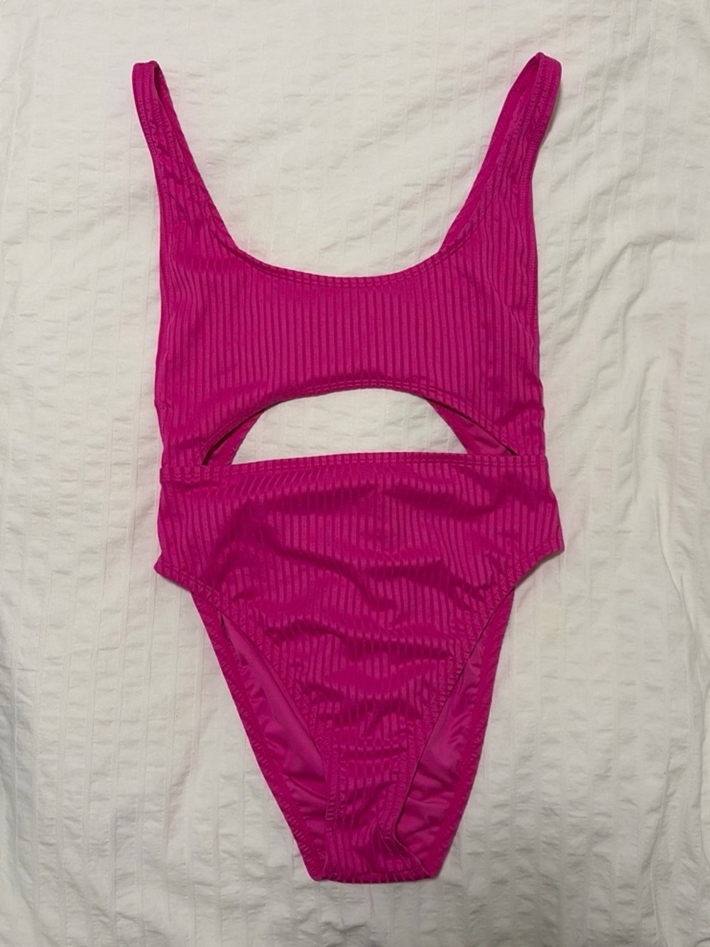 BCBG Large Hot Pink one piece swimsuit